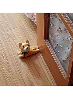 ماركة غير محددة Baby Safety Creative Wedge Doorstop Cute Cartoon Dog Door Stopper Baby Protect Khaki 14X4.5X9cm  - Image 3