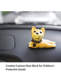ماركة غير محددة Baby Safety Creative Wedge Doorstop Cute Cartoon Dog Door Stopper Baby Protect Khaki 14X4.5X9cm  - Image 4