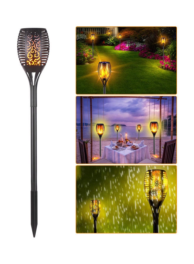 ماركة غير محددة مصباح يعمل بالطاقة الشمسية مضاد للماء بتصميم لهب وامض لون أسود  - Image 2