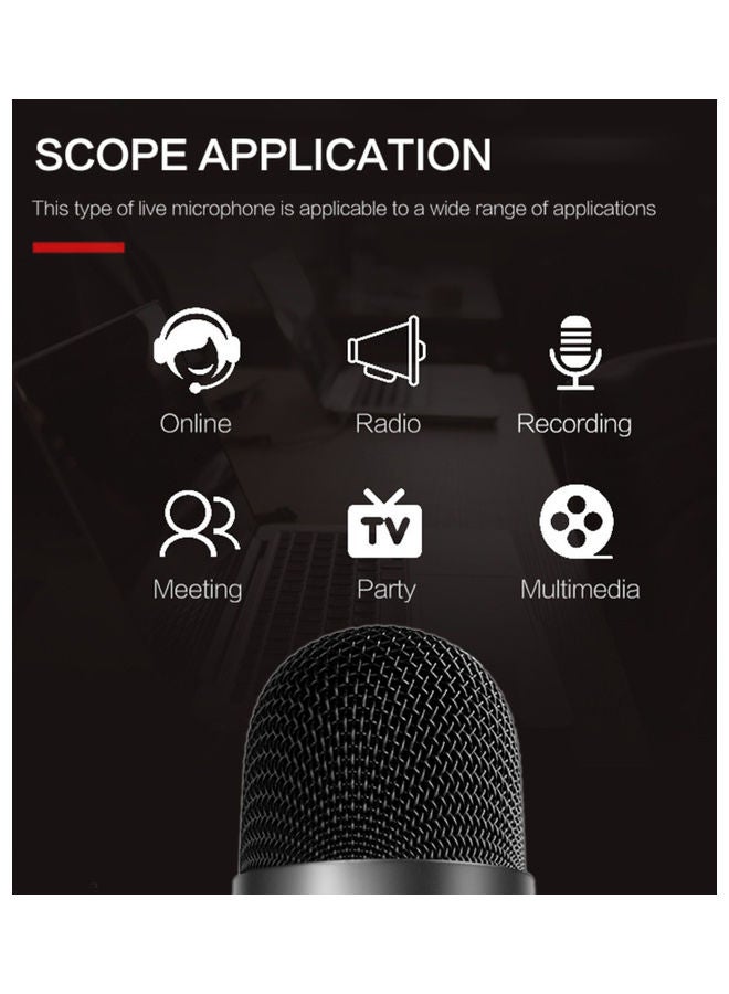 Generic - USB Condenser Microphone Black - Image 1
