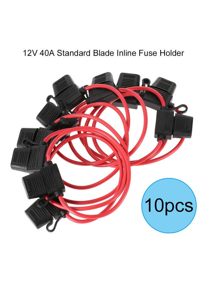 Generic - 10-Piece DC 12V 40A Standard Blade Inline Fuse Holder - Image 1