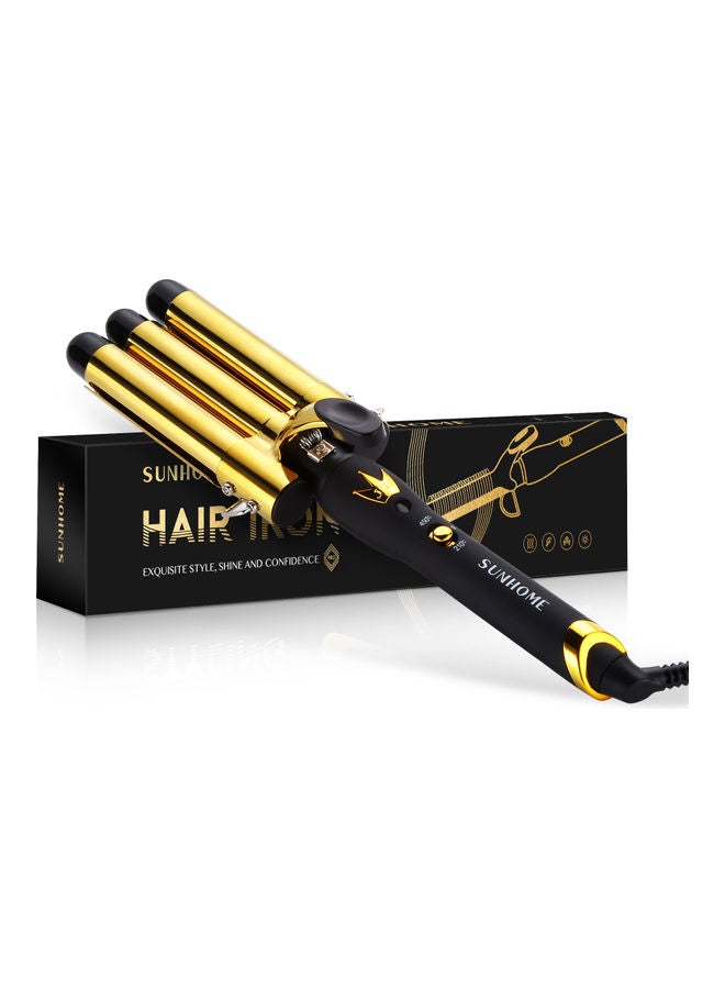 3-Barrel Electric Iron Hair Curler,25mm Golden/Black - v1628618455/N49890526A_1