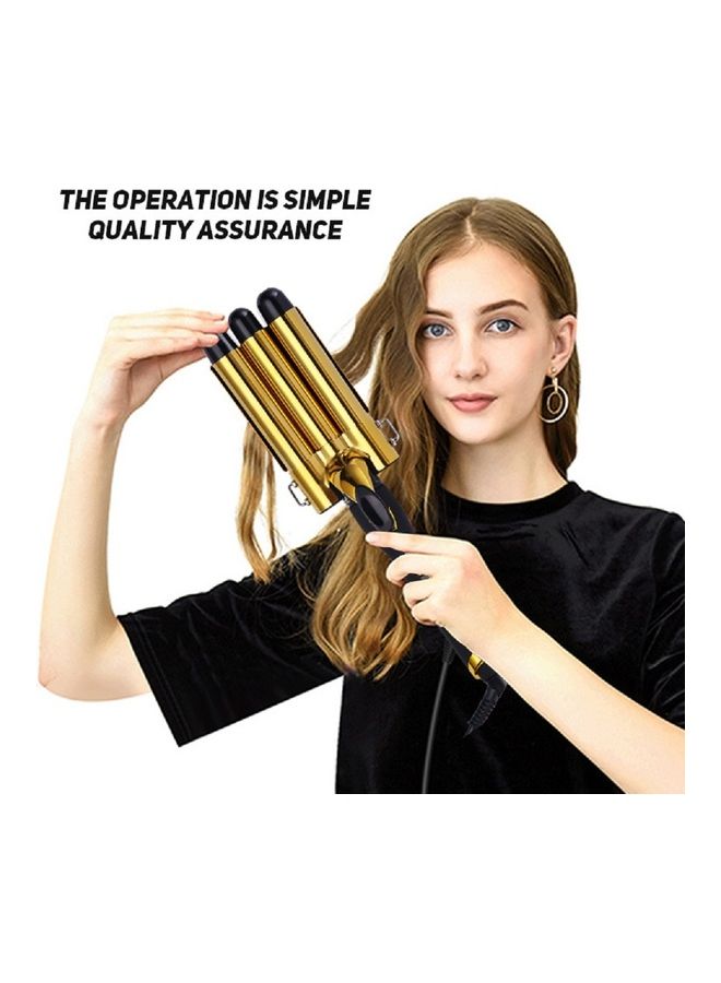 3-Barrel Electric Iron Hair Curler,25mm Golden/Black - v1628618455/N49890526A_3