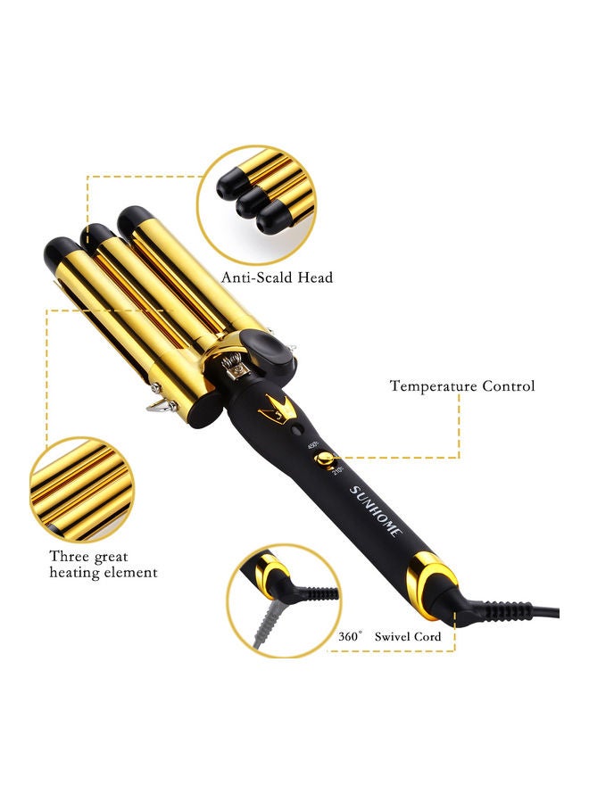 3-Barrel Electric Iron Hair Curler,25mm Golden/Black - v1628618455/N49890526A_6