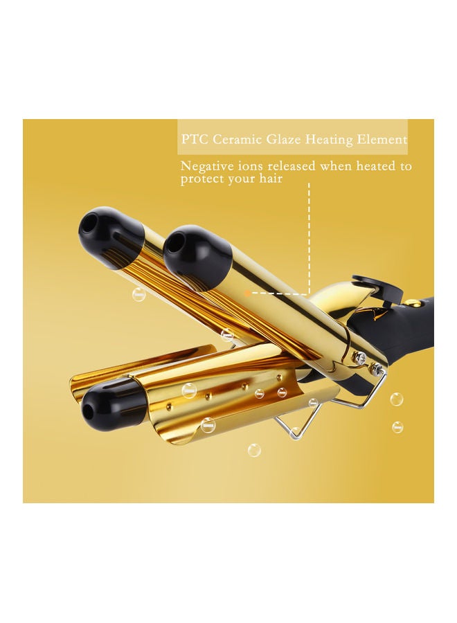 3-Barrel Electric Iron Hair Curler,25mm Golden/Black - v1628618455/N49890526A_7