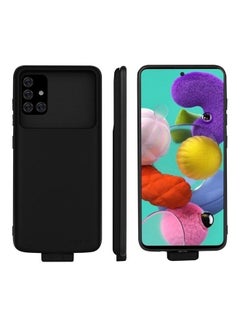 Newest Slim Battery Wireless Charger Case Power Bank for Samsung A71 Black
