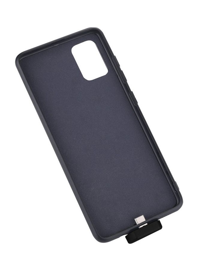 Generic - Newest Slim Battery Wireless Charger Case Power Bank for Samsung A71 Black - Image 1