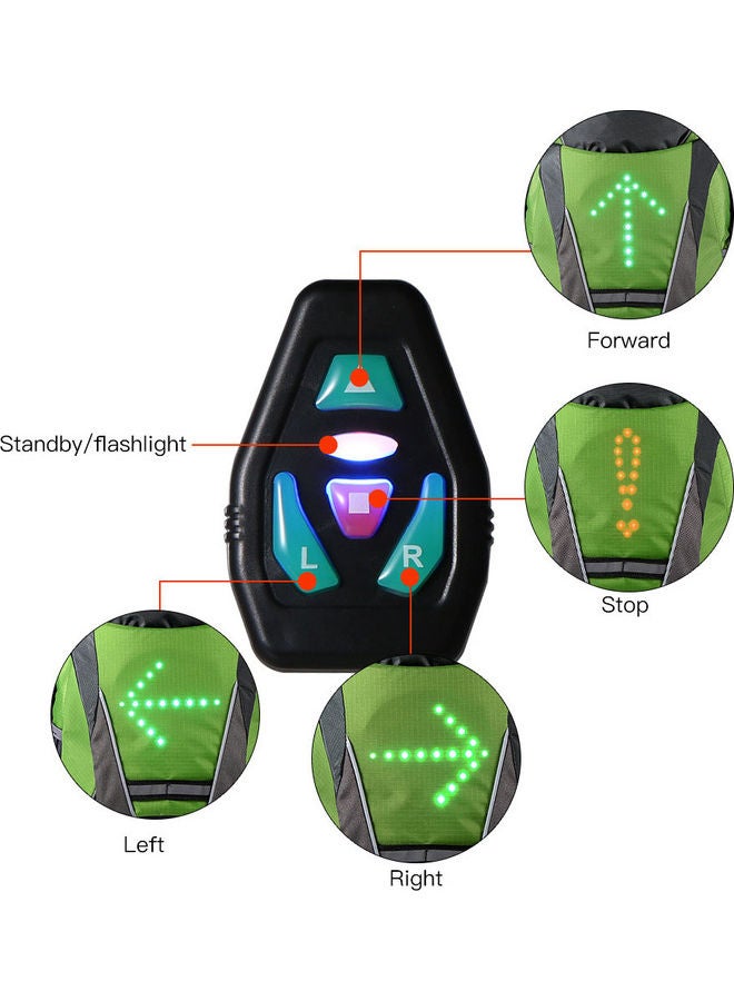 حقيبةُ ظهر بإضاءة LED لإشارة الانعطاف لركوب الدراجات - Image 3