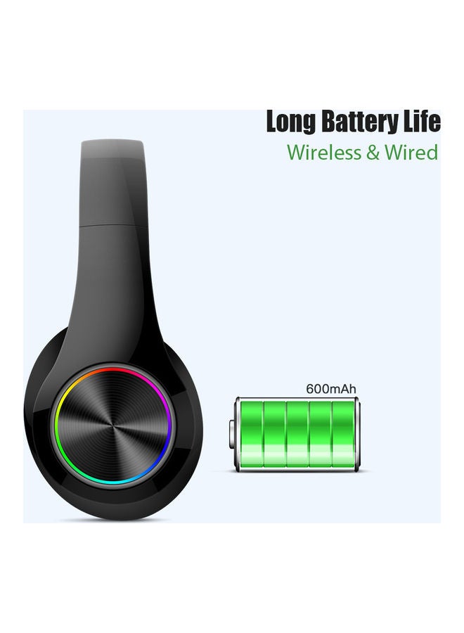 BT Wireless Or Wired USB-C Headphone with MIC Black/Red - Image 3