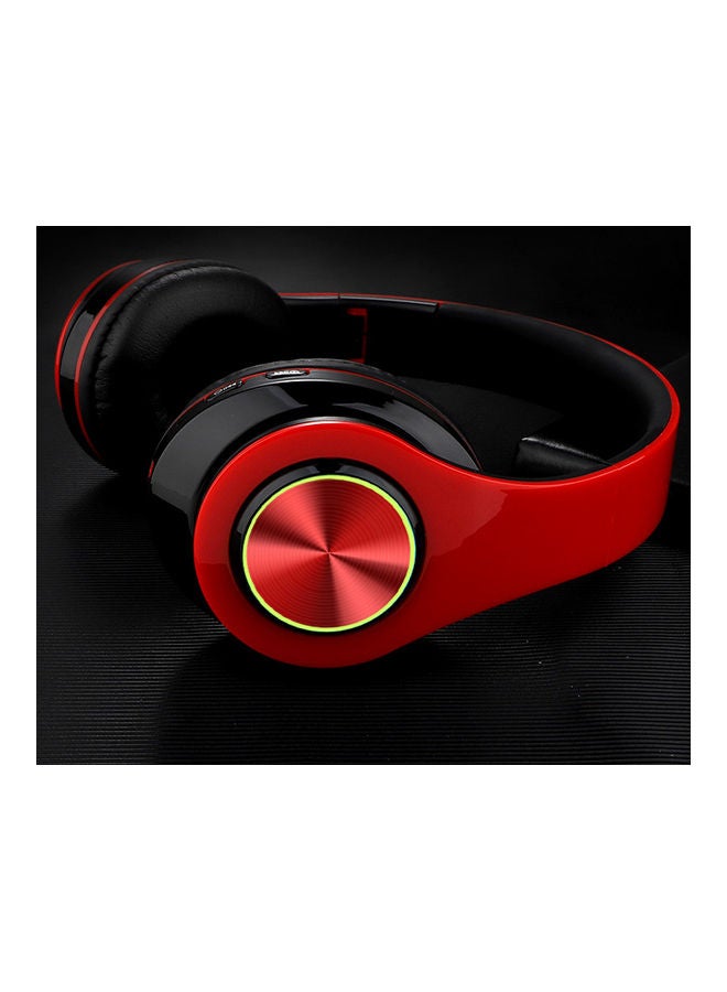 BT Wireless Or Wired USB-C Headphone with MIC Black/Red - Image 4