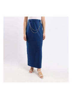 Caesar Plain Basic Maxi Skirt Blue  - Image 1