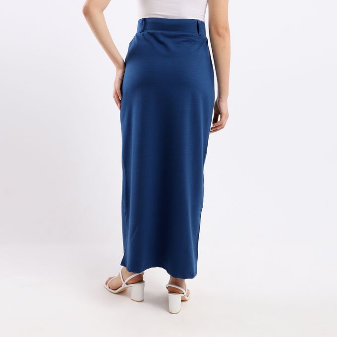 سيزار تنورة أساسية طويلة سادة. أزرق.  - Image 3