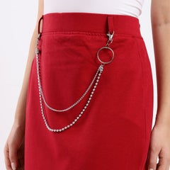 Caesar Plain Basic Maxi Skirt Red  - Image 4