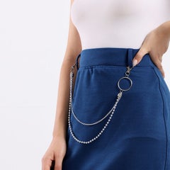 Caesar Plain Basic Maxi Skirt Blue  - Image 4