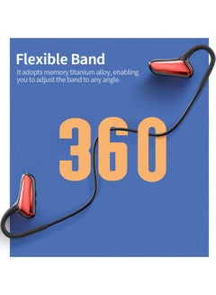 Generic Bluetooth Bone Conduction Headset with Mic Red  - Image 2
