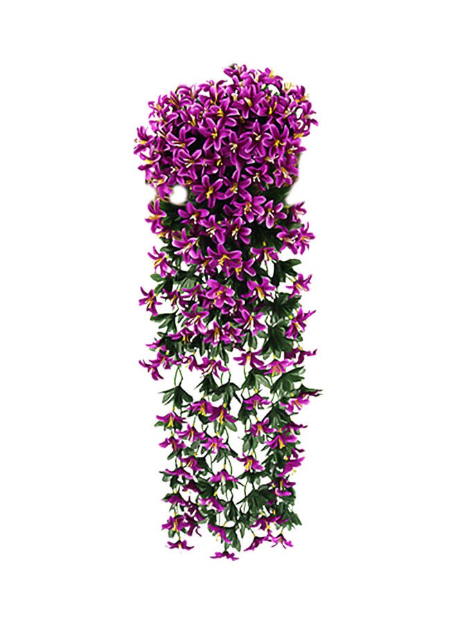 Generic 2-Piece Artificial Lily Flower Set Purple/Yellow/Green 