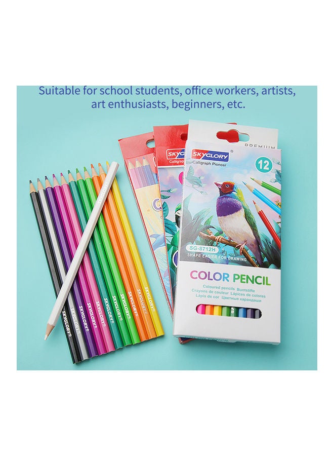 12-Piece Coloured Pencils Set Multicolour  - Image 1