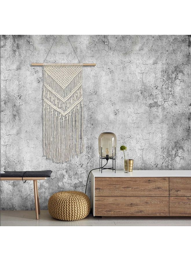 Handmade Woven Macrame Wall Tapestry Beige 50 x 8 x 8cm  - Image 4