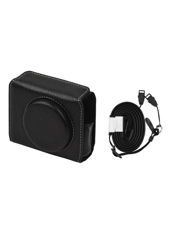 ANDOER PU Leather Camera Bag With Shoulder Strap Black  - Image 3