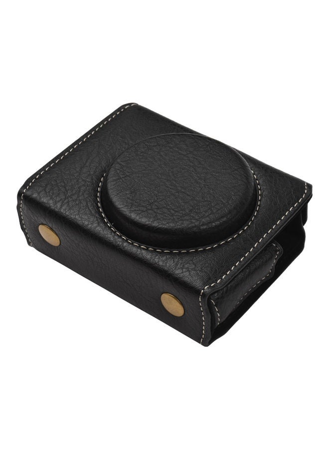 ANDOER PU Leather Camera Bag With Shoulder Strap Black  - Image 4