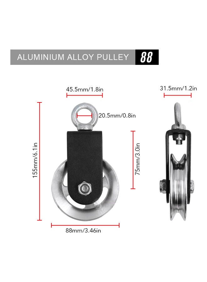 Generic Detachable Wheel U Type Swivel Pulley  - Image 2