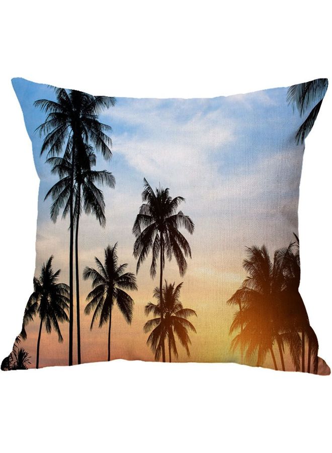 Coconut Tree Waist Throw Cushion Cover Multicolour