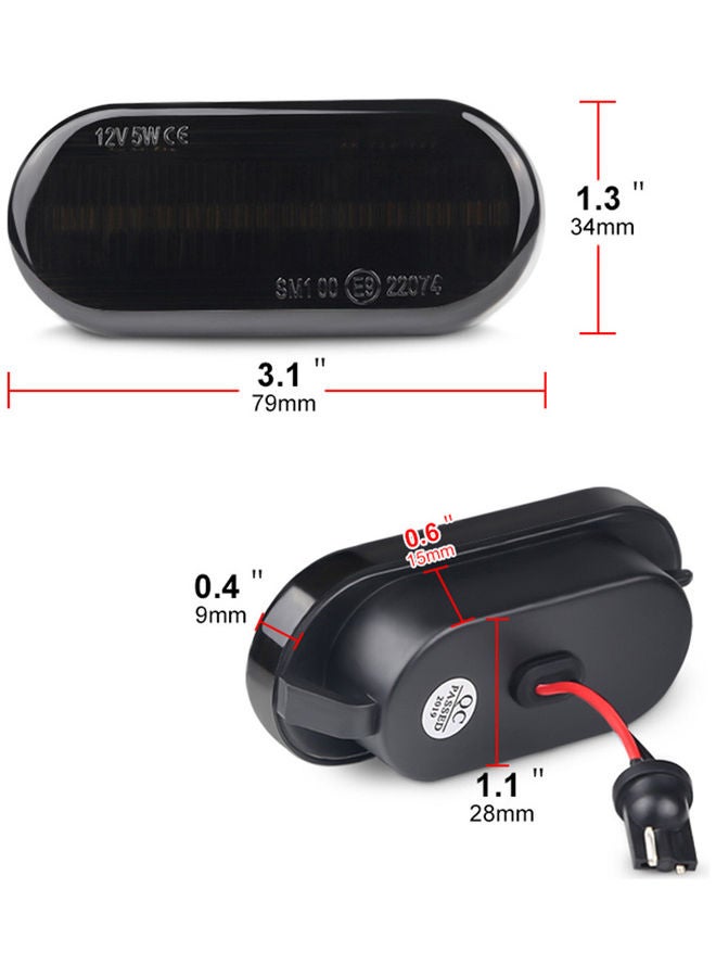 Generic - 2-Piece Dynamic LED Side Indicator Turn Signal - Image 1
