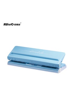 Adjustable 6-Hole Desktop Puncher Blue