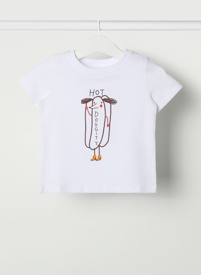 Zarafa Baby Boys Crew Neck Short Sleeve T-Shirt Porcelain White  - Image 1