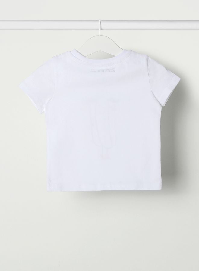 Zarafa Baby Boys Crew Neck Short Sleeve T-Shirt Porcelain White  - Image 2