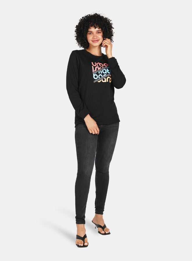 DRIP Printed Casual Pullover Black  - Image 3