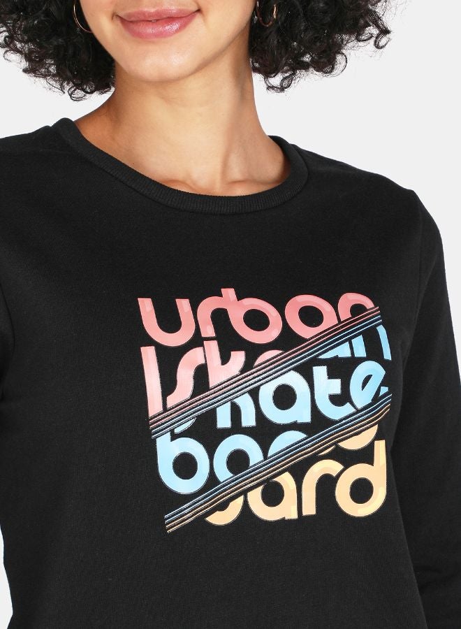 DRIP Printed Casual Pullover Black  - Image 4