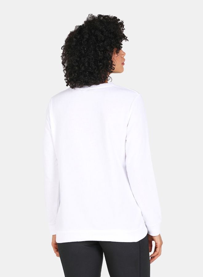 DRIP Salt Water Shark Beach Festival Printed Casual Crew Neck Sweatshirt White - Image 2