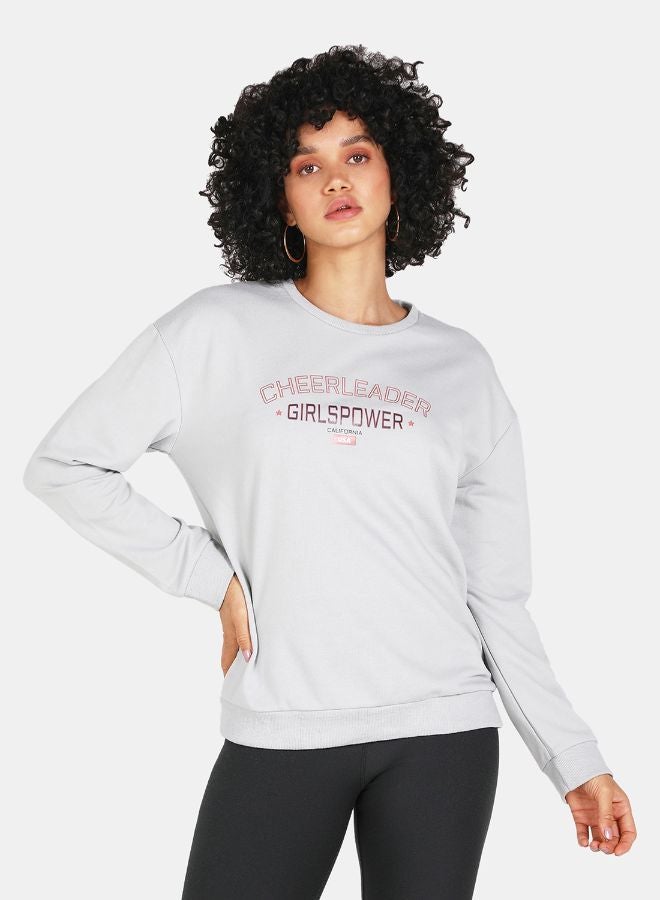 DRIP Printed Casual Pullover Grey  - Image 1