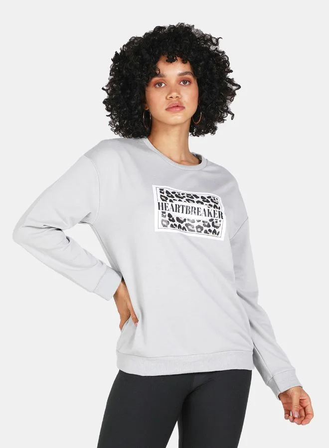 DRIP Heartbreaker Printed Casual Crew Neck Sweatshirt