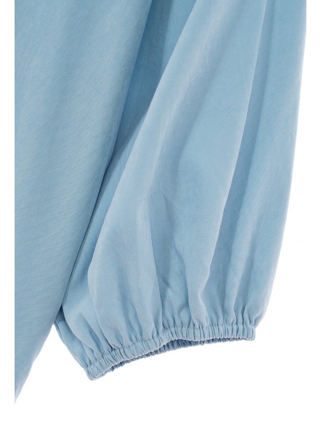 Aila Women's casual half sleeve Tops Sky Blue  - Image 5