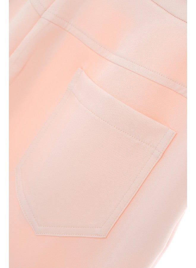 Aila - Women's Ankle Length Fitted Pants With Back And Front Pocket Pink - Image 1