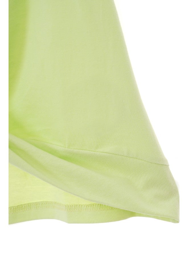 Aila Women's Casual Front Twist Sweetheart Neck Short Sleeve Knitted Top Lime Green  - Image 5