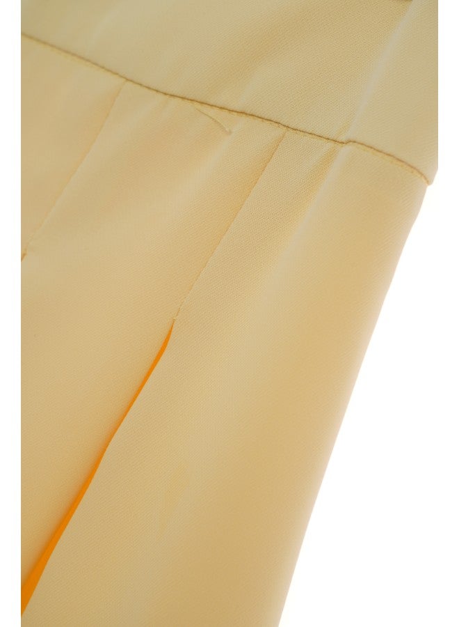 Aila Women's Pleated Mini Skirt Beige  - Image 4