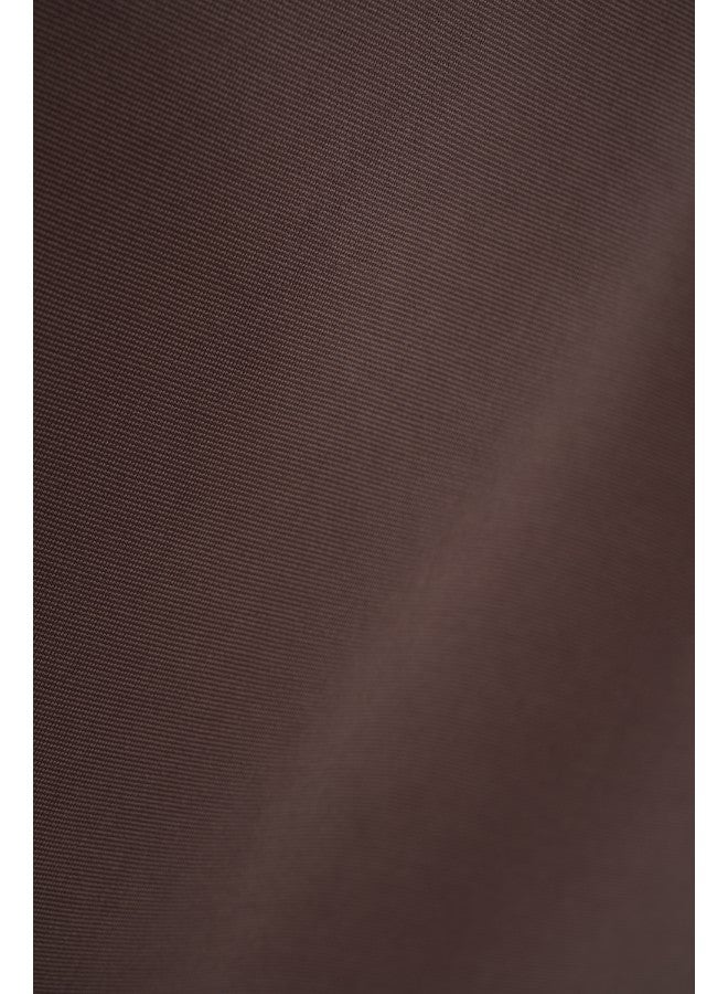Aila - Women's Casual Ruffles Around Armhole Sleeveless Round Neck Knit Tank Brown - Image 1