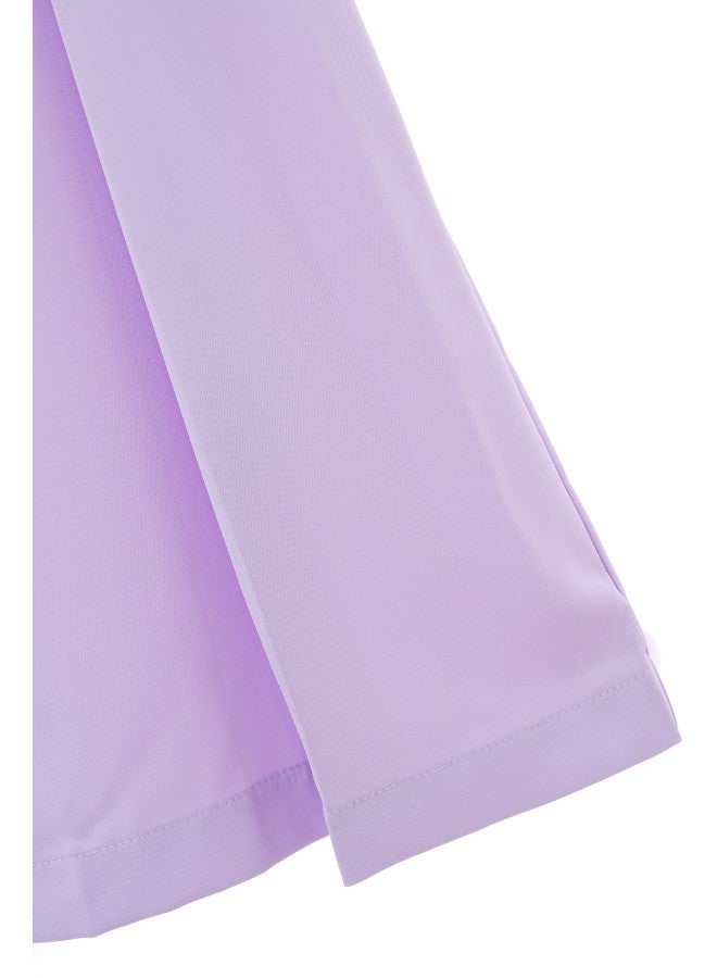 Aila Women's Casual Midi Straight Solid Skirt Purple  - Image 5