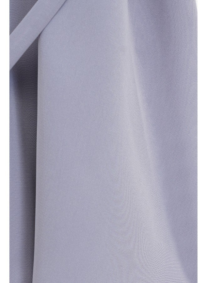 Aila womens casual cap sleeves top with a belt Grey  - Image 5