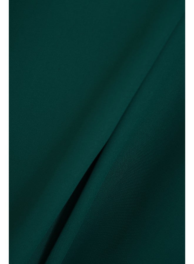 Aila Women's Formal Stand Collar Long Sleeves Blouse With Front Pleat Green - Image 5
