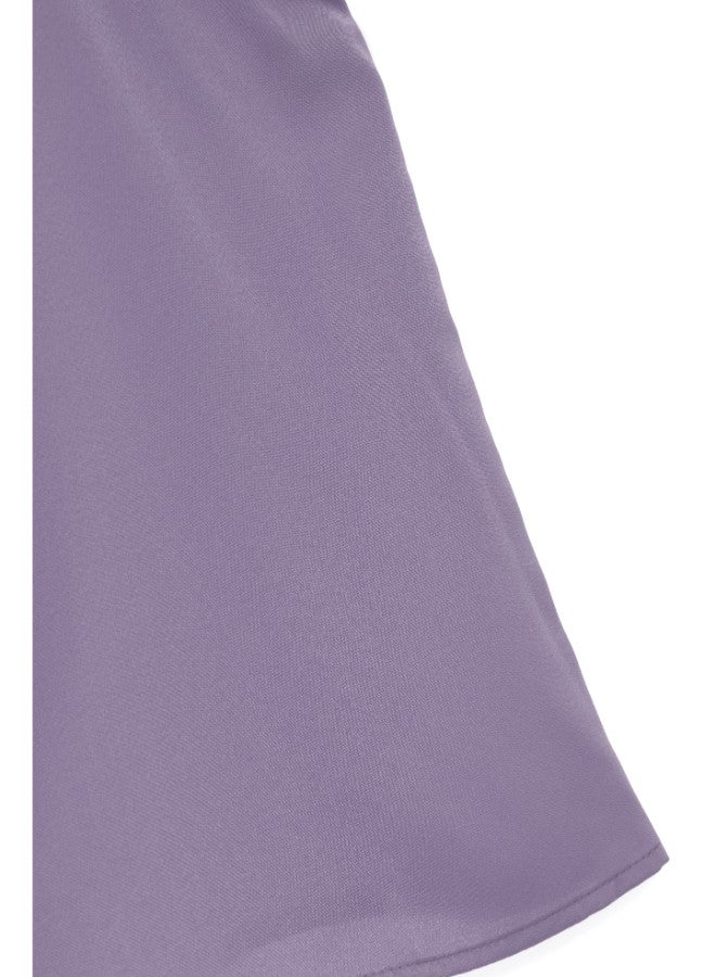 Aila - Women's Polyester Straps Sleeveless Bare Back Solid Camisole With Boat Neck Purple - Image 1