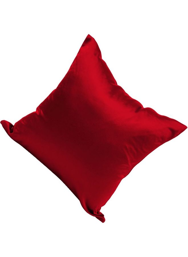 غطاء وسادة ديكور مصنوع من الساتان أحمر - Image 3