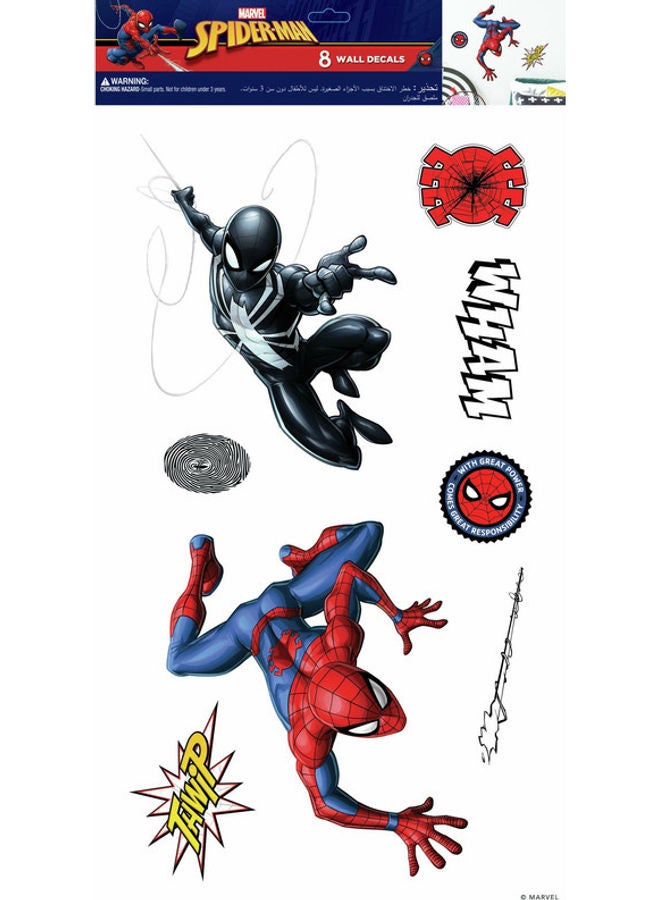 RoomMates Spiderman Single Sheet Easy Peel and Stick Wall Decal Multicolour  - Image 1