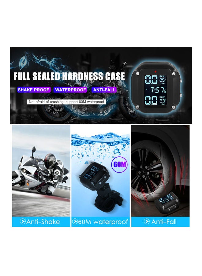 Waterproof Motorcycle Tire Pressure Monitoring System 7 Alarm Modes - Image 3
