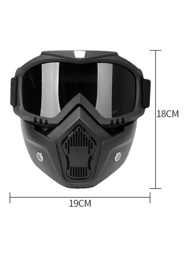 Mortorcycle Face Mask High-definition Goggles with Mouth Filter