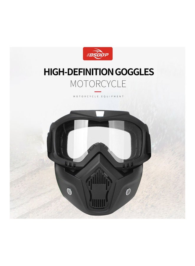 Mortorcycle Face Mask High-definition Goggles with Mouth Filter