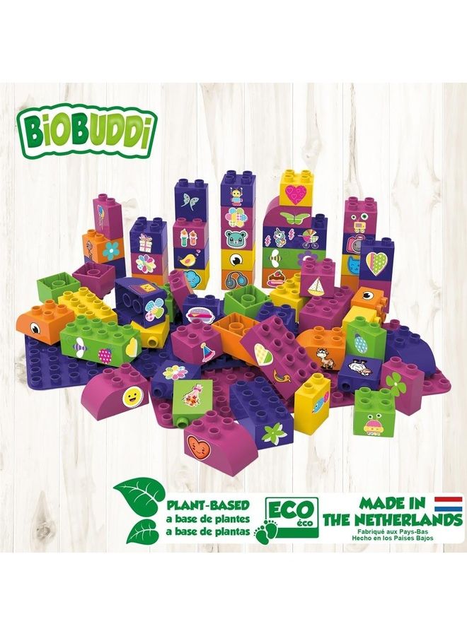 BioBUDDi BB-0009 60-Piece Learning To Create Baseplate Building Toy 60 3+ Years - Image 2
